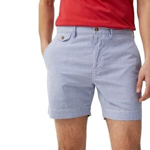 Polo Ralph Lauren Shorts Men’s 34 Blue & White Cotton Stretch Classic Fit
